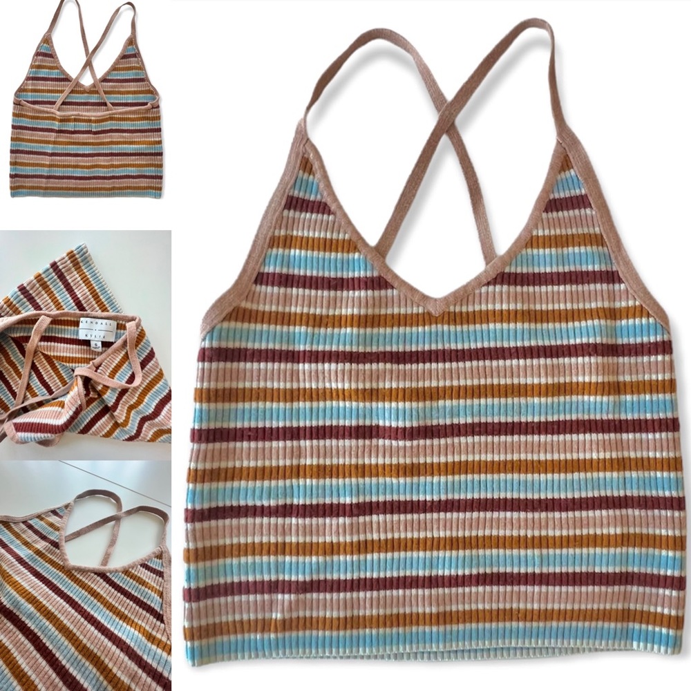 Kendall & Kylie brand knit camisole halter cross back
